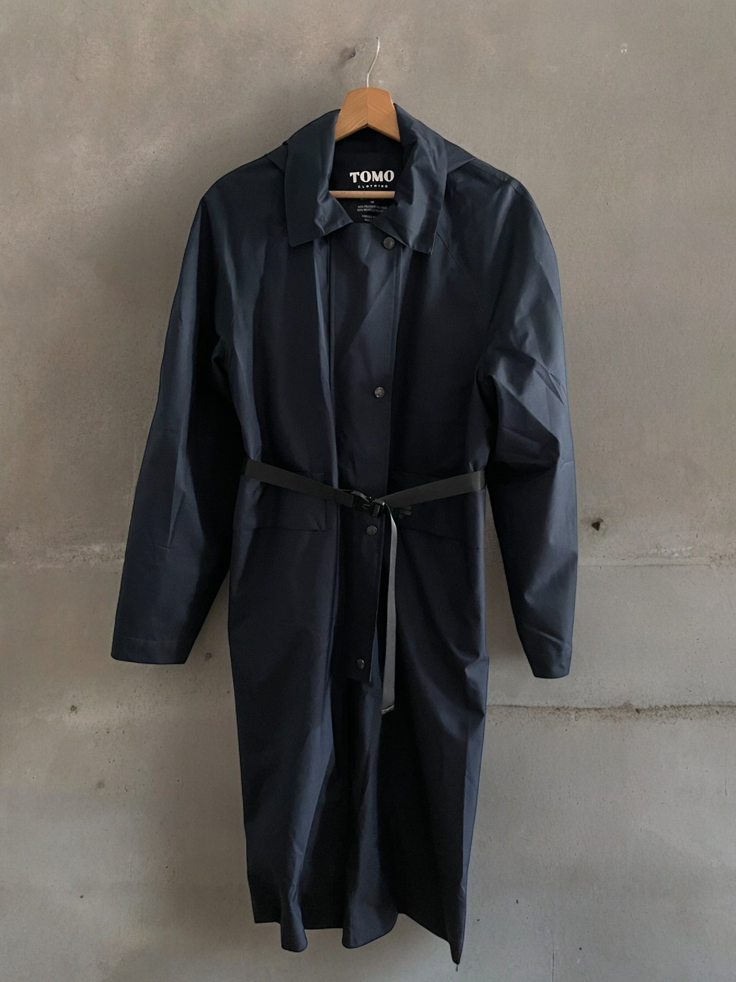 BILLIE 001 Multi-Length Waterproof Trench Coat - Navy Blue - M