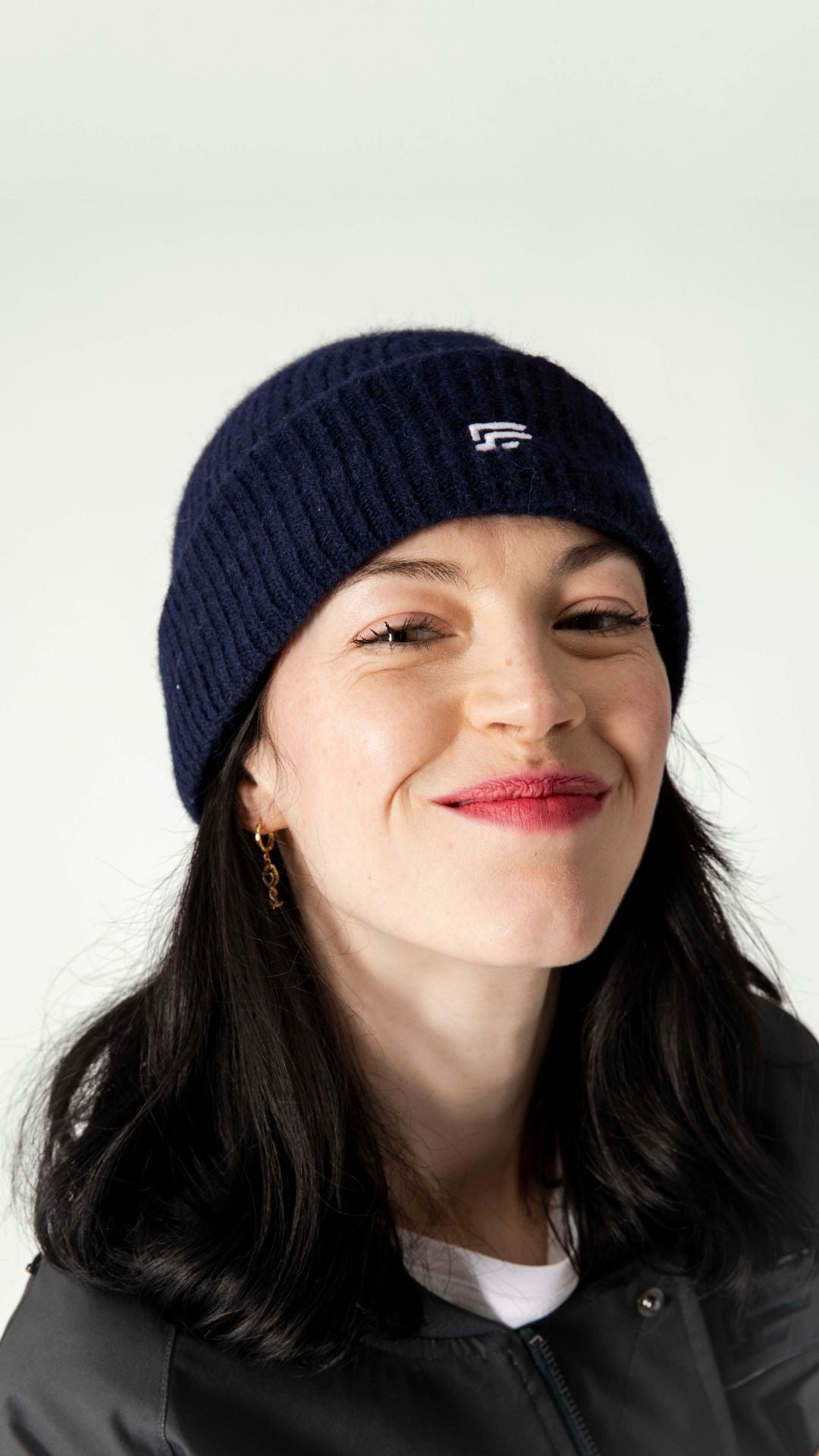 Balaclava beanie under bicycle and motorcycle helmet