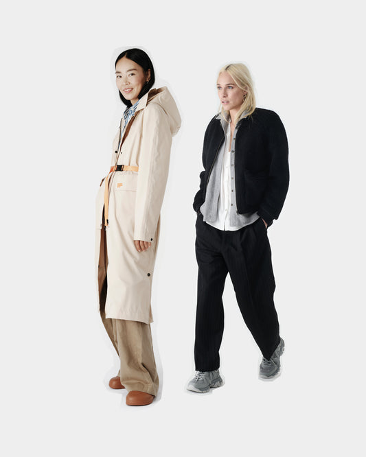 CAMILLE fleece & BILLIE trench coat set