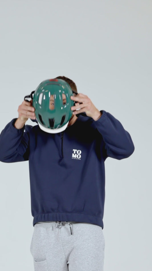 ALIX luminous bicycle helmet - Bottle green / Ecru