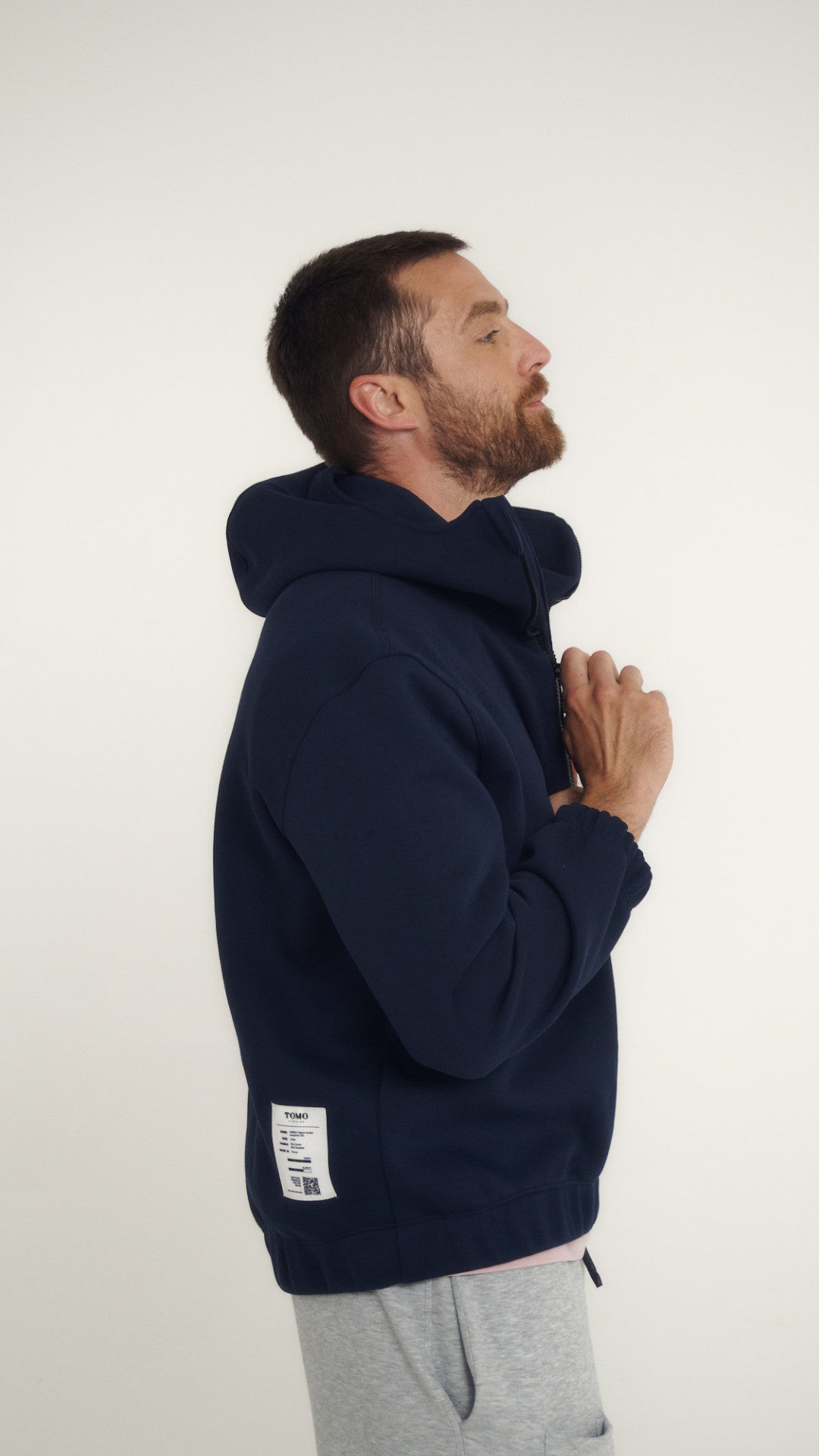 ANDREA 001 fleece hooded sweatshirt.