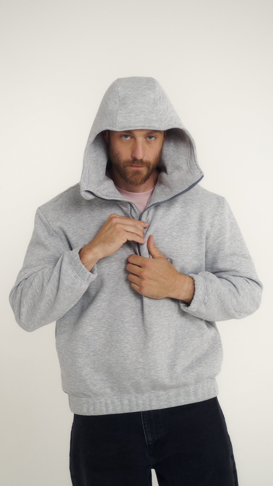 ANDREA 001 fleece hooded sweatshirt.