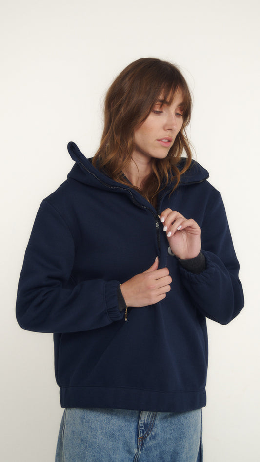 Fleece-Kapuzensweatshirt ANDREA 001.