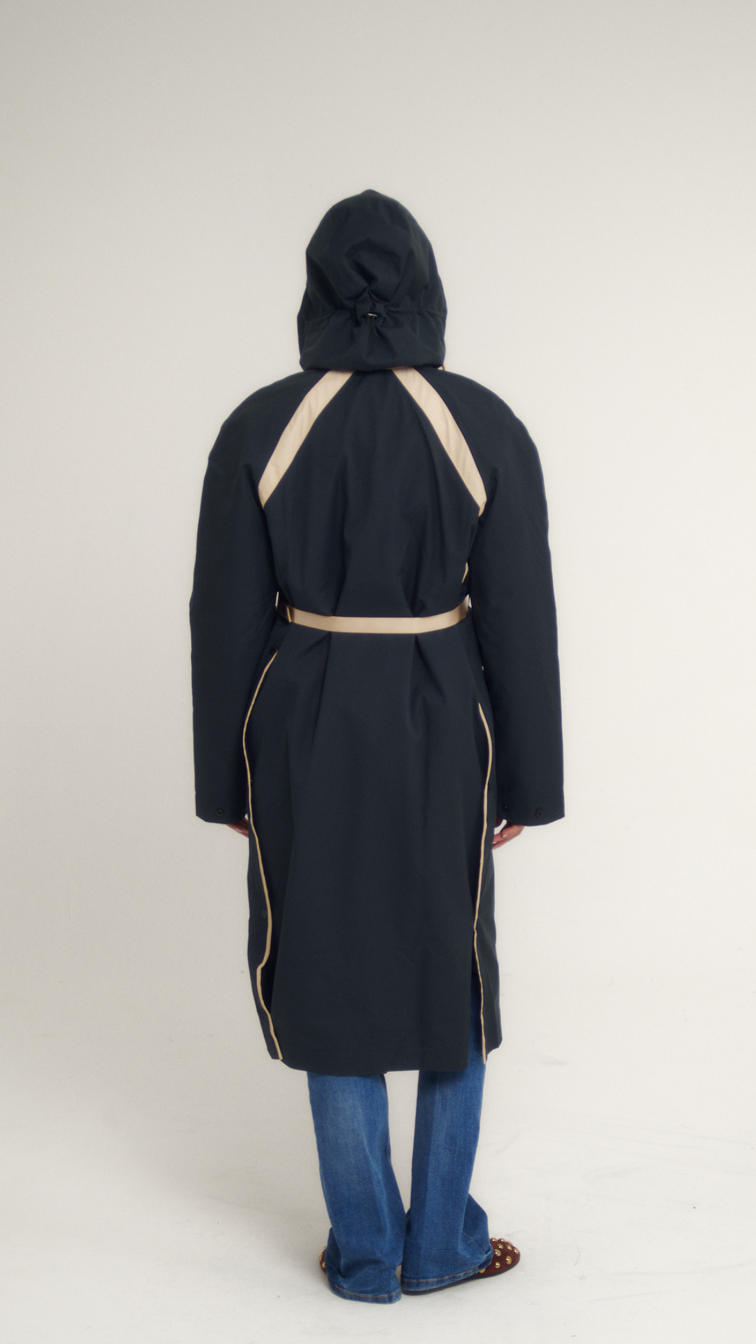 BILLIE 003 multi-length waterproof trench coat.