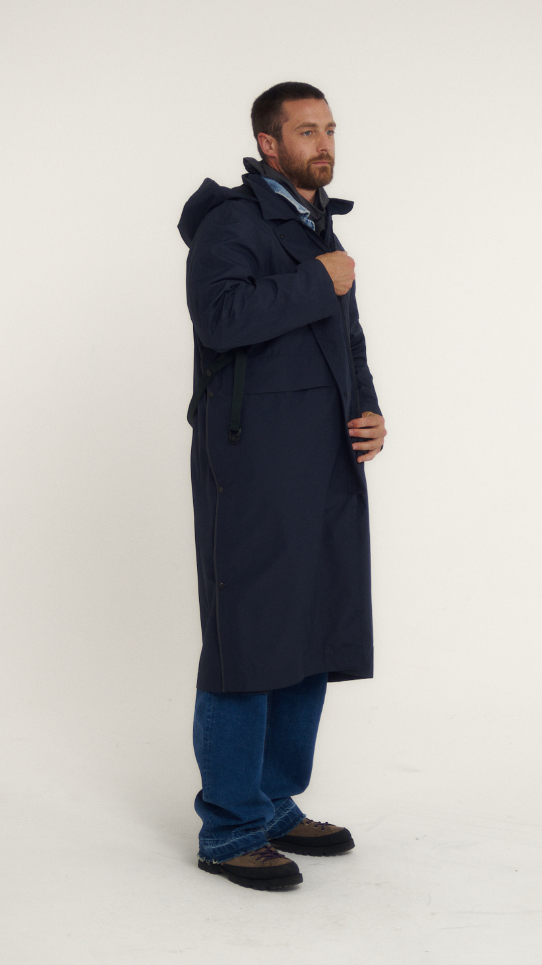 BILLIE 003 multi-length waterproof trench coat.