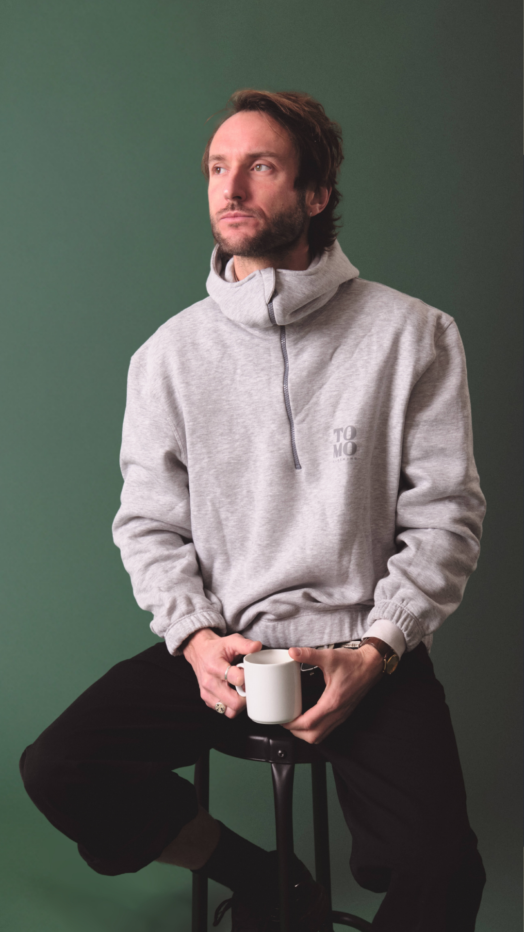 Fleece-Kapuzensweatshirt ANDREA 001.