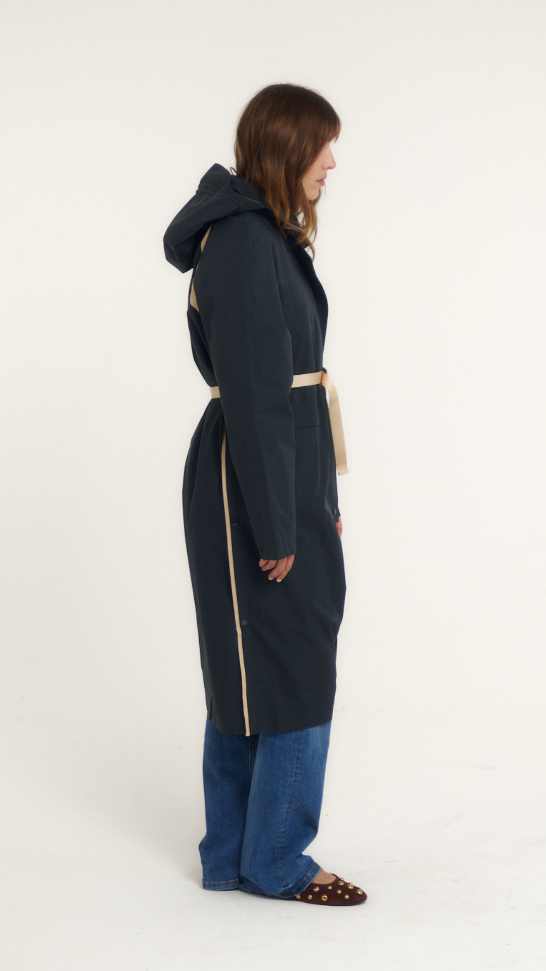 BILLIE 003 multi-length waterproof trench coat.