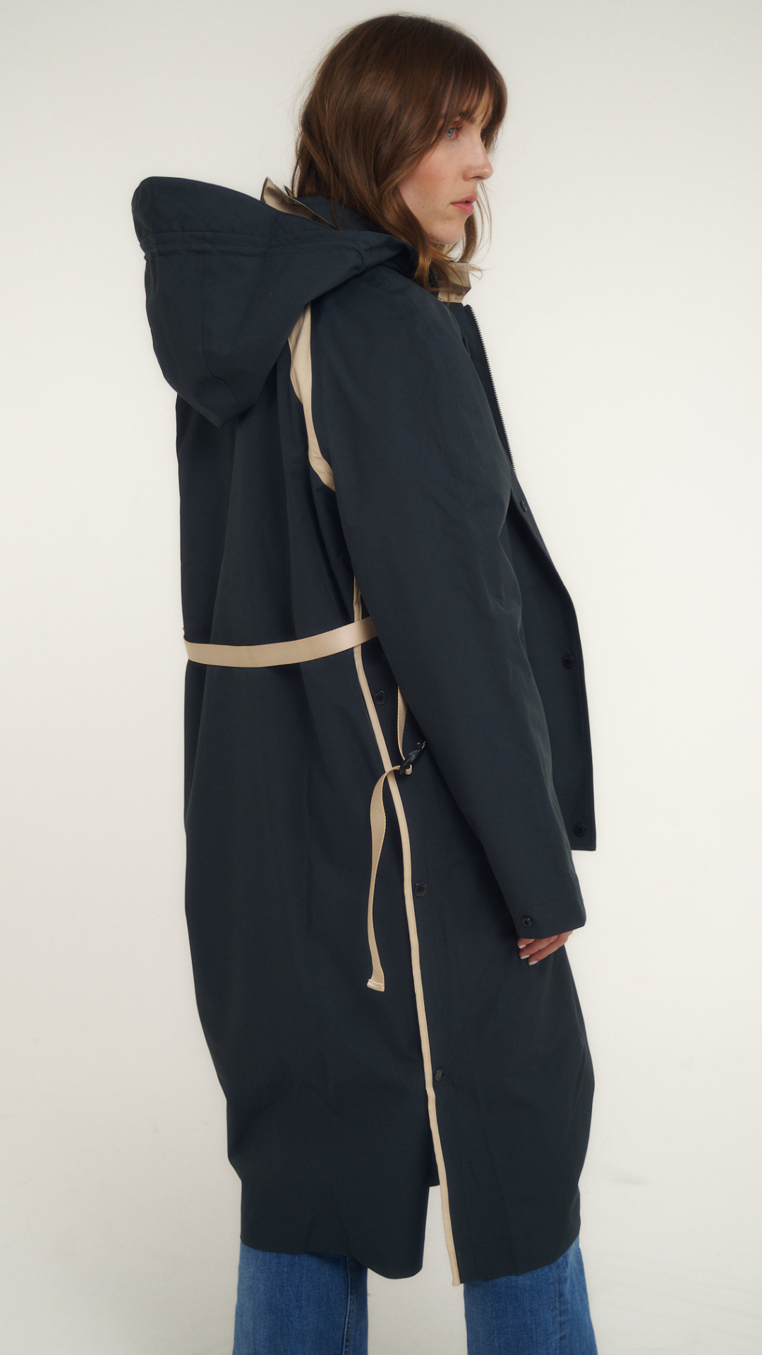 BILLIE 003 multi-length waterproof trench coat.