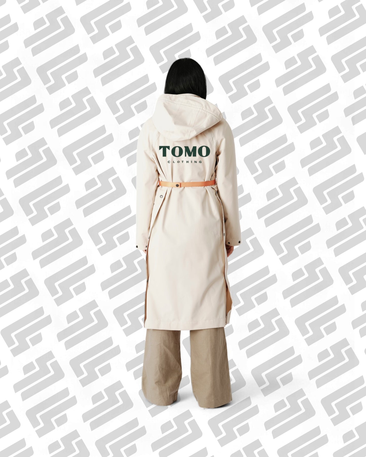 BILLIE V02 rain trench coat sponsor - Beige