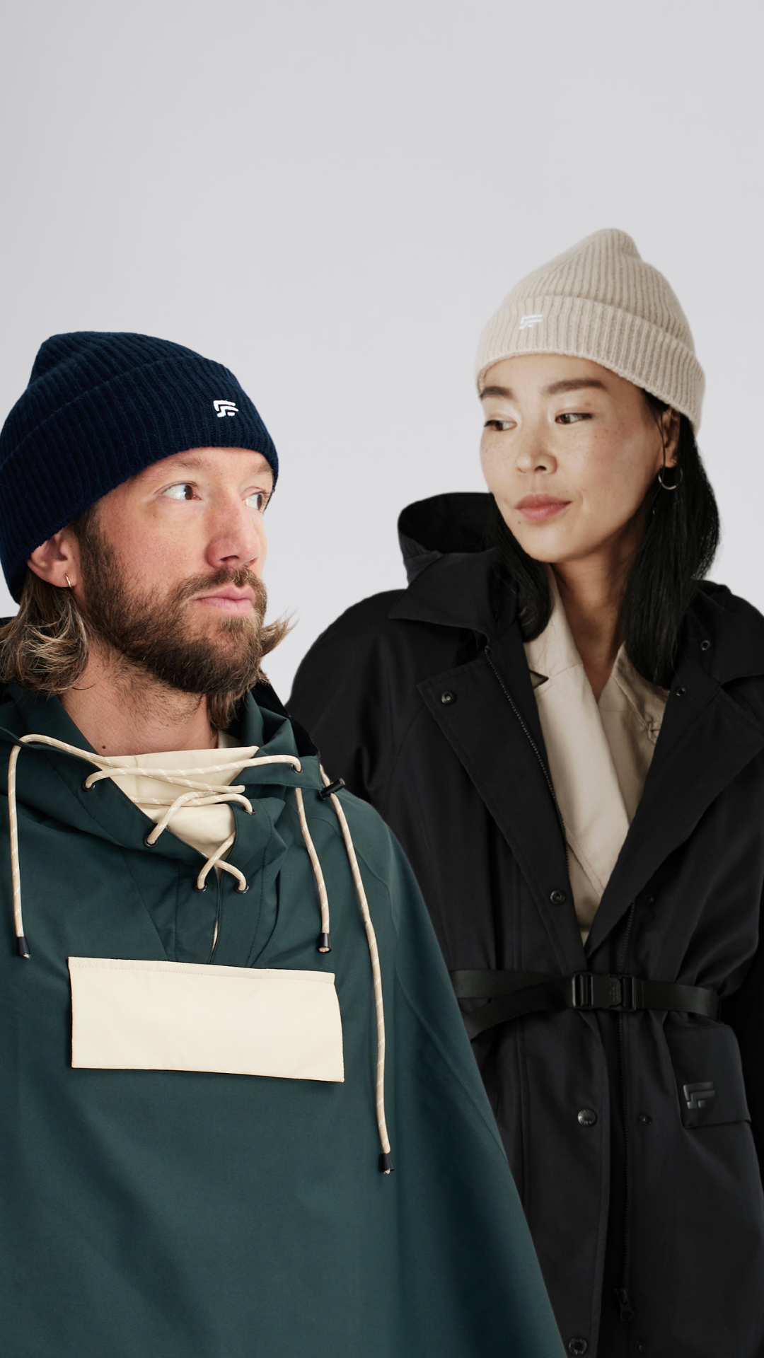 Pack 2 bonnets-cagoules laine alpaga MAX 002.