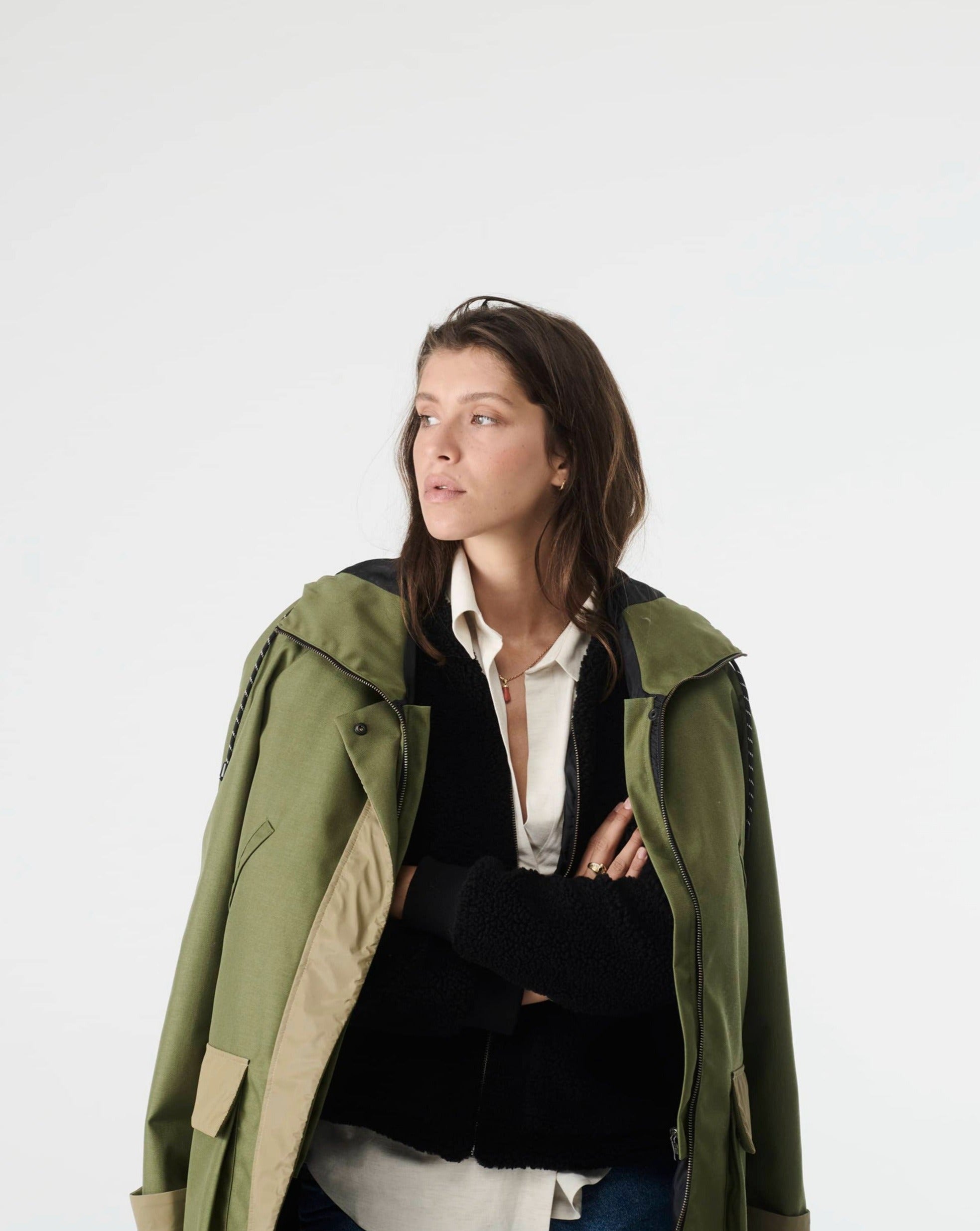 Parka femme kaki zara hot sale