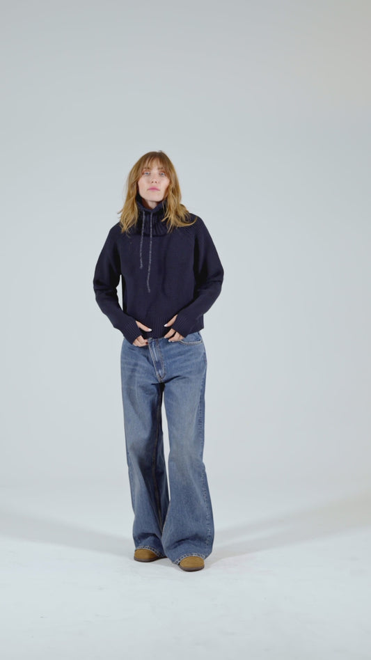 Pull col amovible laine mérinos JOAN 001.