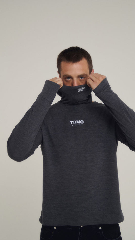 Langärmliges Woll-T-Shirt YOAN 001.