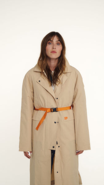 モモ3way classic trench coat Acka Lightweight Mocha Beige Oversized Trench Coat [A30_AH2453-03