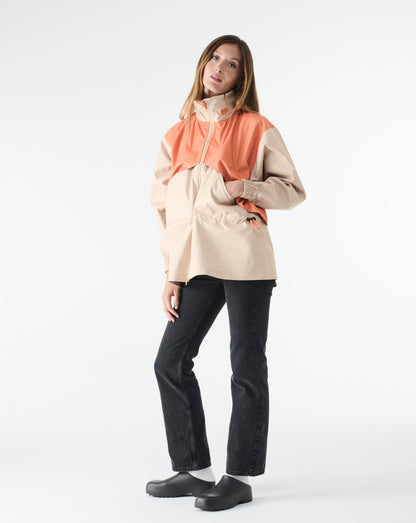 coupe-vent-impermeable-beige-orange-poches